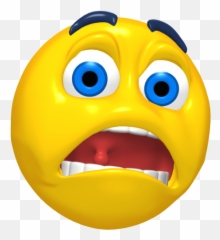 Emoticon Scared Transparent Png - Emoji Asustado