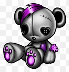 Emo Png - Emo Teddy Bear Transparent Emoji,Aesthetic Emojis Combinations