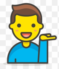 Man Tipping Hand Free Icon Of 780 Free Vector Emoji - Man Raising Hand Png Emoji,Emoji Con