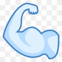 Muscle Icon - Free Download PNG and Vector Blue Muscles Emoji