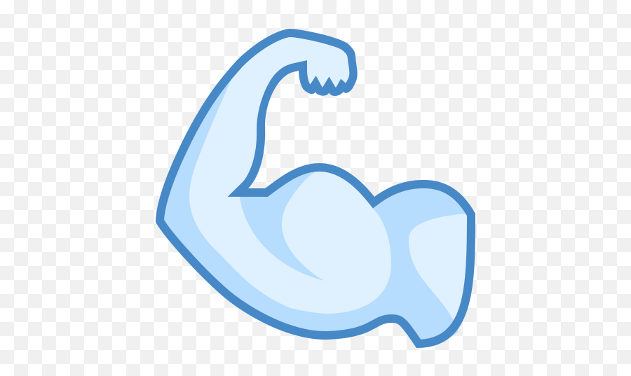 Muscle Icon - Free Download Png And Vector Blue Muscles Icon Emoji,Flexing Bicep Emoji