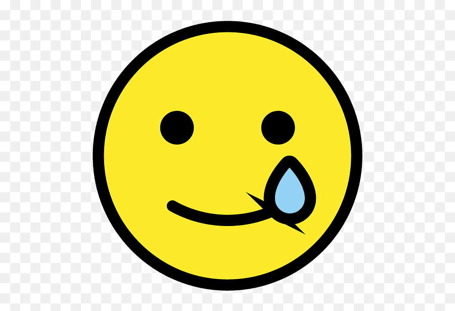 Smiling Face With Tear Emoji Clipart - Smiling Face With Tear,Yummy Emoji Png