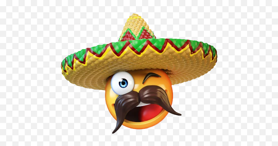 Hd Emoji 2 - Stickers For Whatsapp Sombrero Mexican Emoji,Sombrero Emoticon