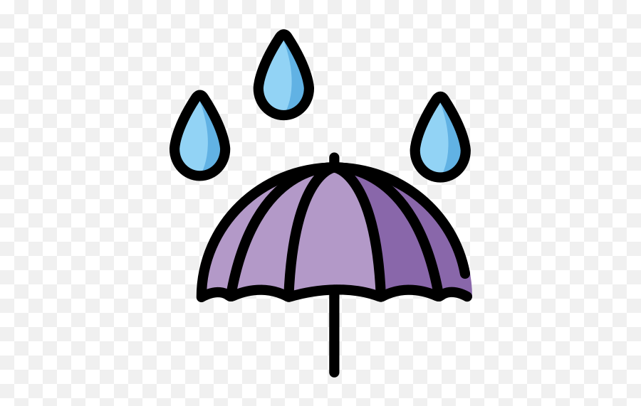 Umbrella With Rain Drops Emoji - Parachute Emoji,Number 10 And Umbrella Emoji