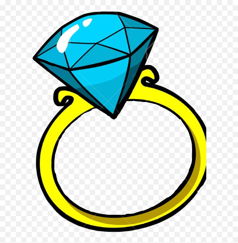Ring Sticker - Diamond Ring Pop Art Clipart Full Size Clipart Picture Of Ring Emoji,Wedding Ring Emoji