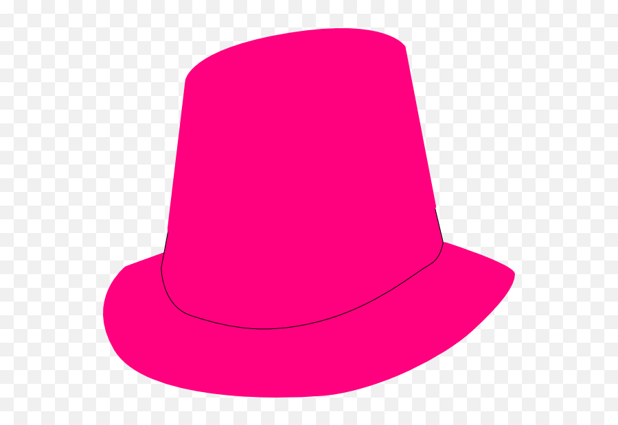 Fedora Clipart Tall Hat Fedora Tall - Hat Fedora Cartoon Pink Emoji,Fedora Emoji