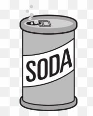 Free Pop Clipart Black And White Download Art - Soda In Can Emoji