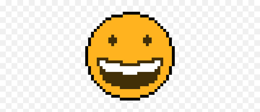 Grinning Face Emoji - Emoji Pixel Art,Grinning Emoji