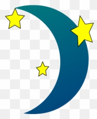 Crescent Vector Moon Star Transparent - Nighttime Clipart Emoji,Moon And Stars Emoji