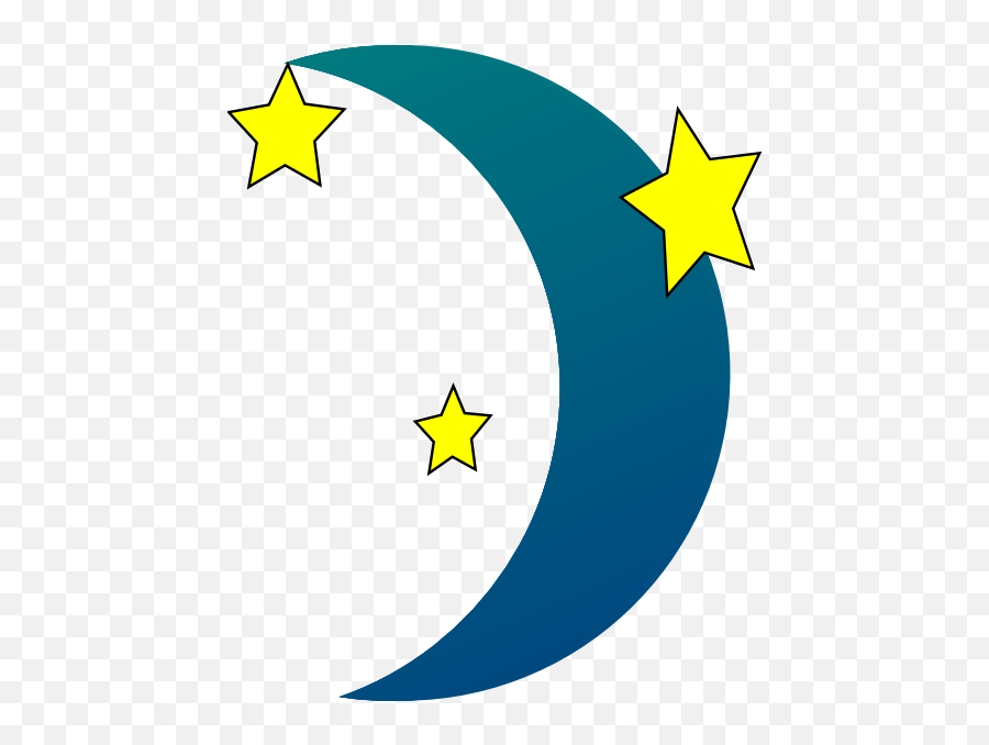 Crescent Vector Moon Star Transparent - Nighttime Clipart Emoji,Moon And Stars Emoji