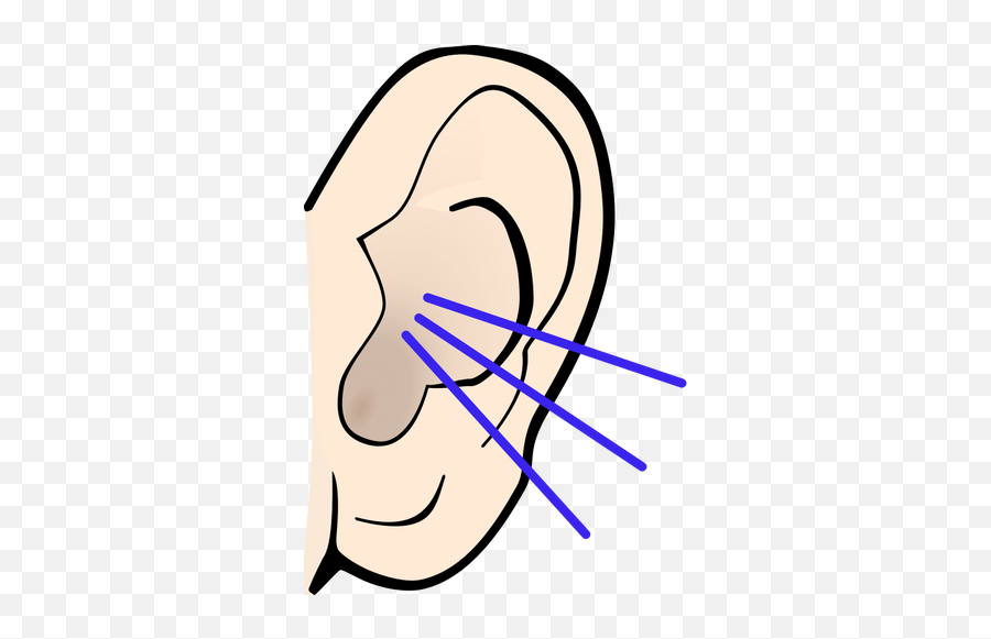 Vector Image Of Color Listening Ear - Ear Clipart Black And White Emoji,Emoji School Bag