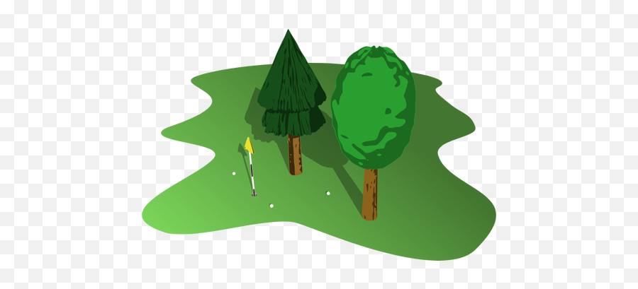 Golf Court Vector Illustration - Lapangan Golf Png Emoji,Disc Golf Emoji