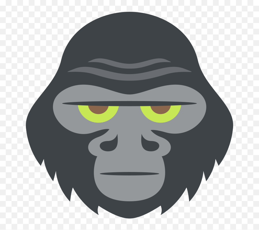 Emojione 1f98d - Cartoon Gorilla Face Emoji,Monkey Emoji