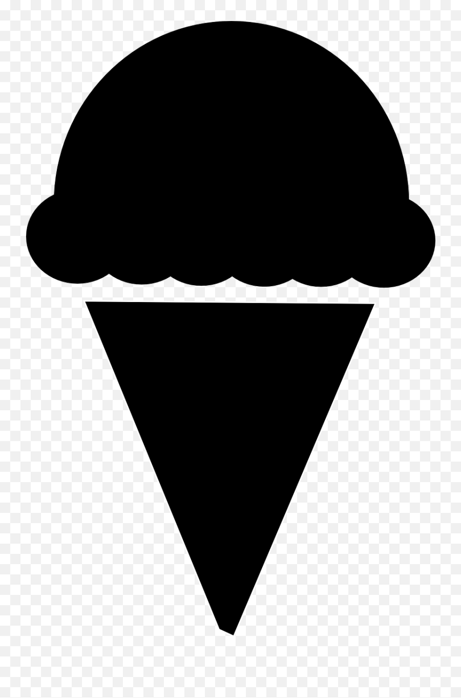 Ice Cream Cone Sweet Summer - Ice Cream Clipart Silhouette Emoji,Ice Cream Sundae Emoji