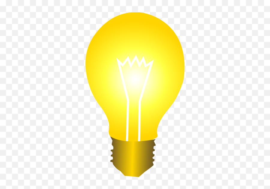 Bright Yellow Idea Light Bulb - Bright Light Bulb Vector Emoji,Sun Light Bulb Hand Emoji