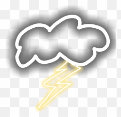 Neonbrush Lightning Cloud Storm Weather - Heart Emoji