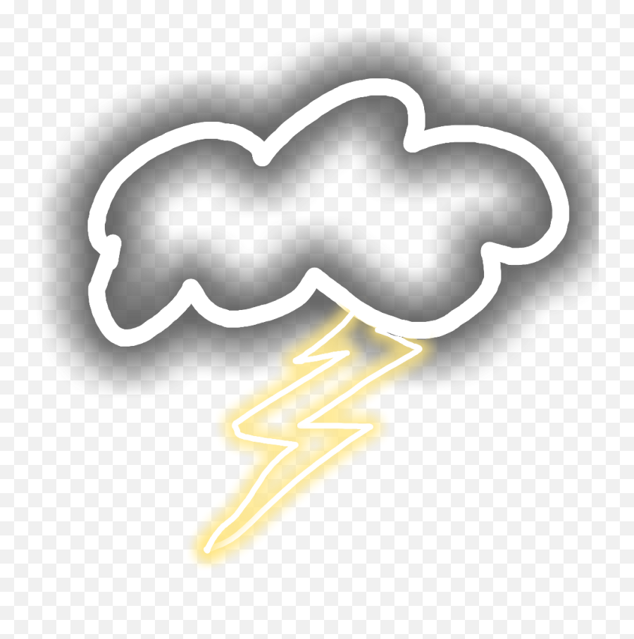 Neonbrush Lightning Cloud Storm Weather - Heart Emoji,Storm Emoji