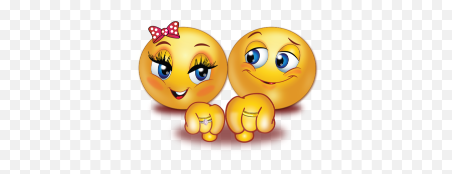 Engaged Couple Emoji - Emoticons Couple,Emoticons For Facebook
