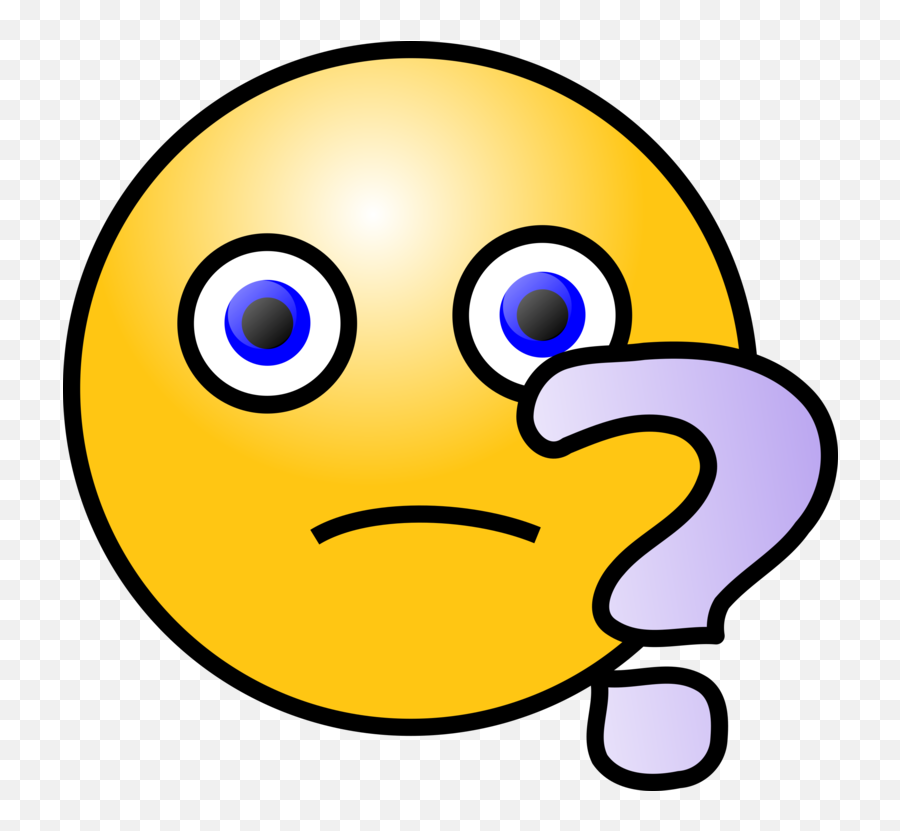 Emoticon Smiley Yellow Png Clipart - Question Mark Face Emoji,Shrug Emoji