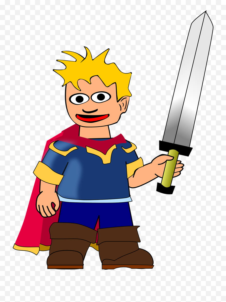 Being Comic Characters Human Man People - Man With Sword Clipart Emoji,Whatsapp Emotions