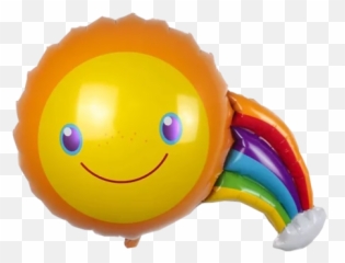 Sunshine Rainbow Happy Birthday Foil Balloon - Baby Toys Emoji,Happy Birthday Emoticon