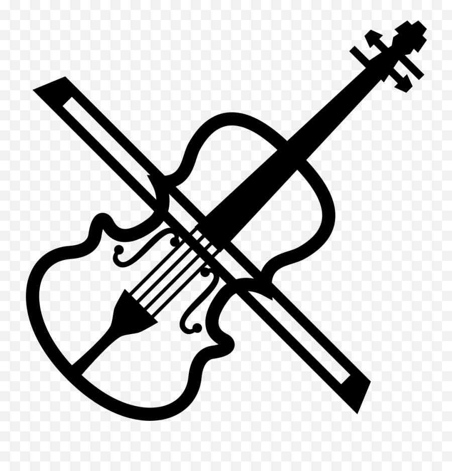 Emojione Bw 1f3bb - Violin Line Clip Art Emoji,Bow Emoji