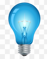 Lamp Light Lightbulb Blue Freetoedit - Bulb Png Emoji