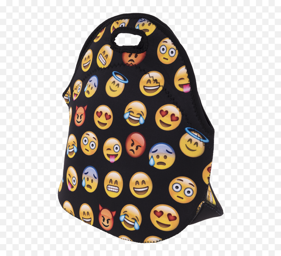 Lunch Bag Emoji Black - Smiley,Emoji Lunch Bag