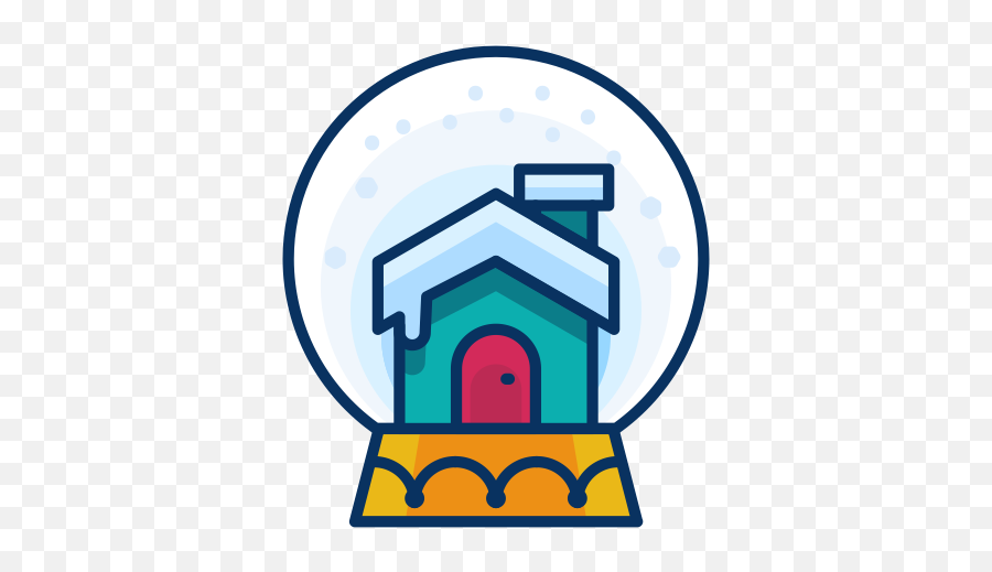 Christmas Decorate Decoration House Snowglobe Icon - Icon Emoji,House Candy House Emoji