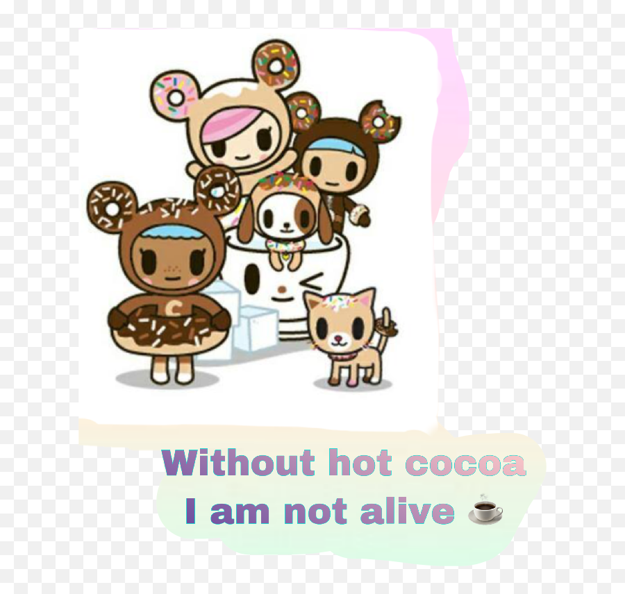 Without Hot Cocoa I Am Not Alive - Cartoon Emoji,Bear And Hot Emoji