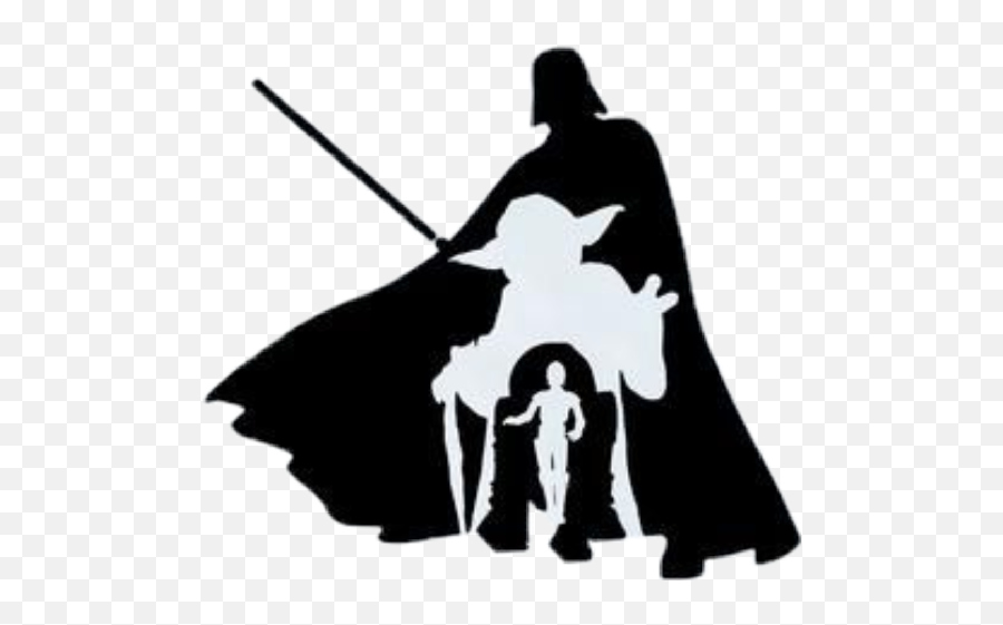 Starwars Darthvader Yoda C3po R2d2 - Silhouette Star Wars Clip Art Emoji,Darth Vader Emoji Copy Paste