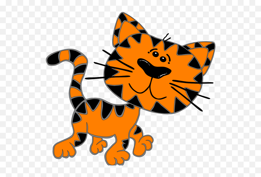 Cat Walking Png Icons - Orange Cartoon Cat Clipart Walking Cat Clipart Emoji,Lady Cat Emoji