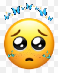 Blue Sad Sticker By Jennalouise194 - Simp Emoji,Blue Sad Face Emoji