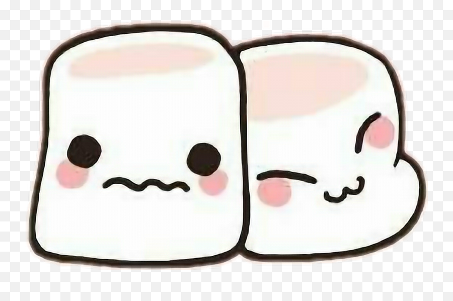 Cute - Kawaii Marshmallows Transparent Background Emoji,Cuddle Emoji