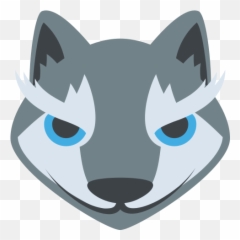 Emojione 1f43a - Cute Wolf Face Cartoon Emoji,Cat Emoji