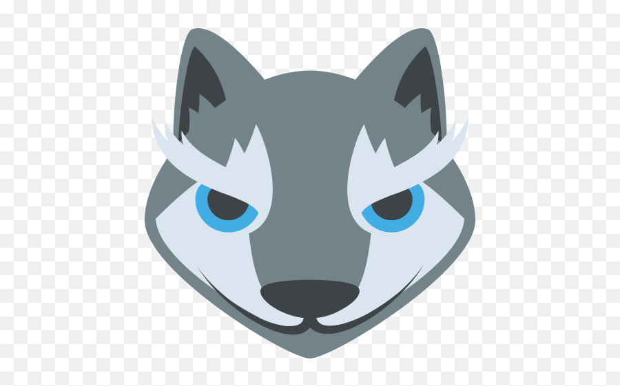 Emojione 1f43a - Cute Wolf Face Cartoon Emoji,Cat Emoji