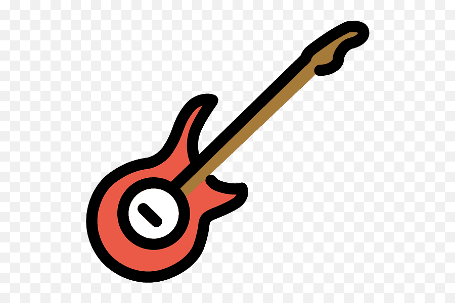 Guitar Emoji Clipart - Guitar,Banjo Emoji