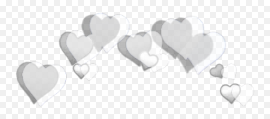 Gray White Emoji Hearts Crown Sticker By Josephine - Girly,Heart Emoji White