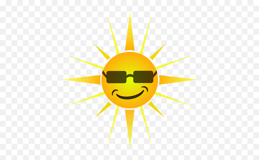 Cool Happy Sun Vector Image - Sun Clip Art Emoji,Sun Emoji