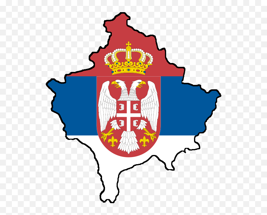 Kosovo With Flag Of Serbia - Kosovo Serbia Emoji,Serbian Flag Emoji