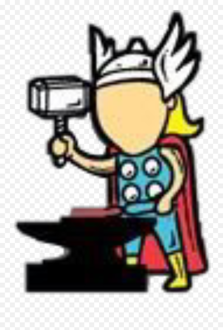 Thor Sticker Mjolnir Sticker - Superhero Emoji,Mjolnir Emoji