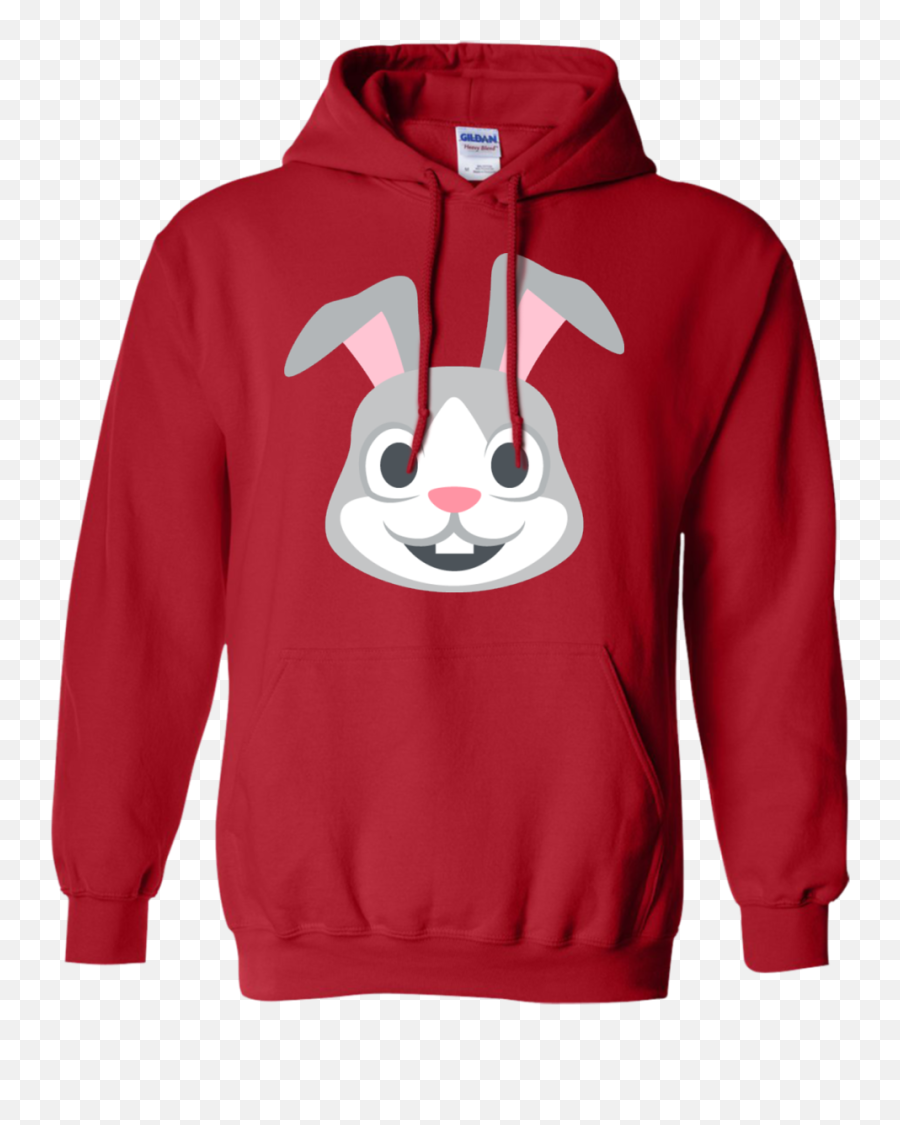 Happy Rabbit Face Emoji Hoodie U2013 Wind Vandy - Red Clickbait Hoodie,Emoji Ca