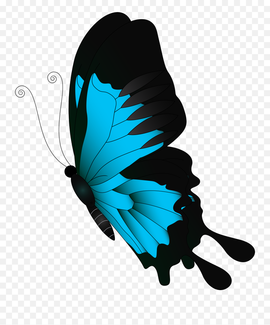 Blue Flying Butterfly Png Clip Art Png - Red Butterfly Png Transparent Emoji,Butterfly Emoji Iphone