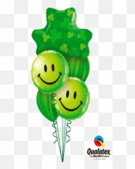 St Patty Smiles 2 Foil 2 Latex - Smiley Emoji,Shamrock Emoticon