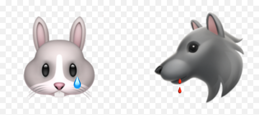Creepyscarybunnywolfemoji - Emoji Domain,Emoji Wolf