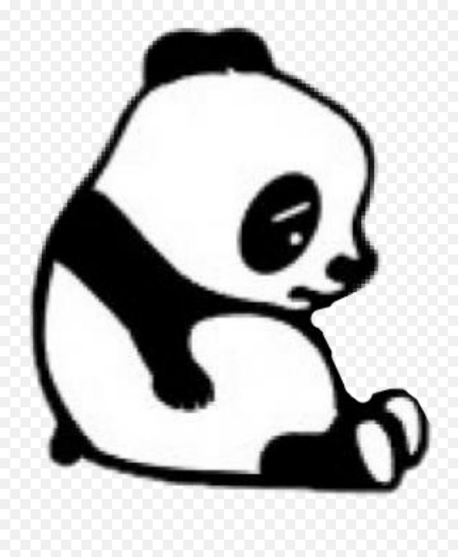 Sad Panda Pan - Cute Sad Panda Drawing Emoji,Sad Panda Emoji