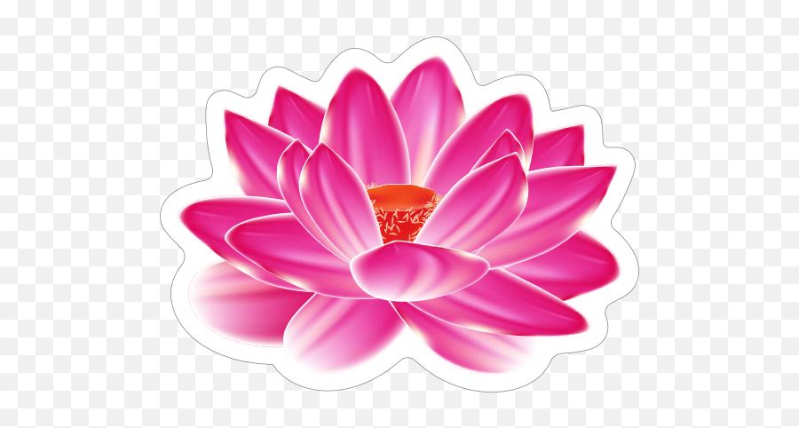 Amazing Pink Lotus Flower Sticker - Water Lily Tattoo Designs Emoji,Lotus Flower Emoji