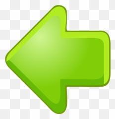 Arrow Left Computer Green Button - Green Arrow Clipart Emoji,Left Arrow Emoji