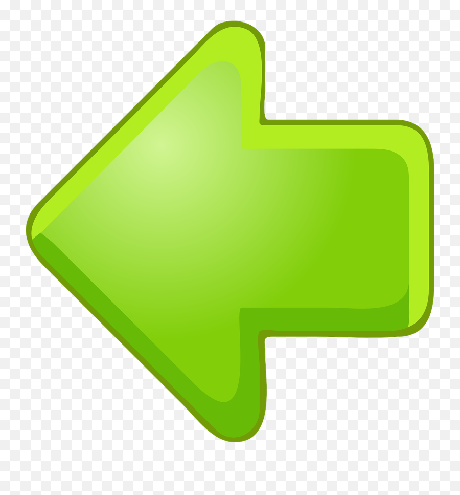 Arrow Left Computer Green Button - Green Arrow Clipart Emoji,Left Arrow Emoji