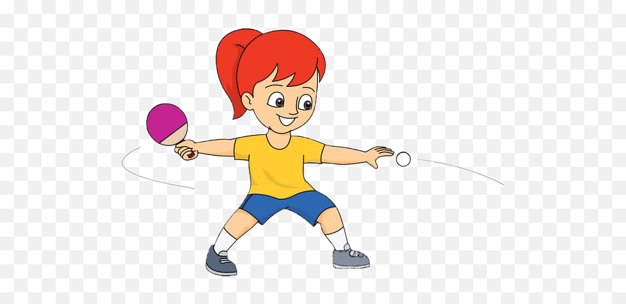 Girls Playing Tennis Clipart Png - Playing Ping Pong Clipart Emoji,Emoji Tennis Ball And Arm